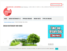 Tablet Screenshot of dreamdictionarynow.com